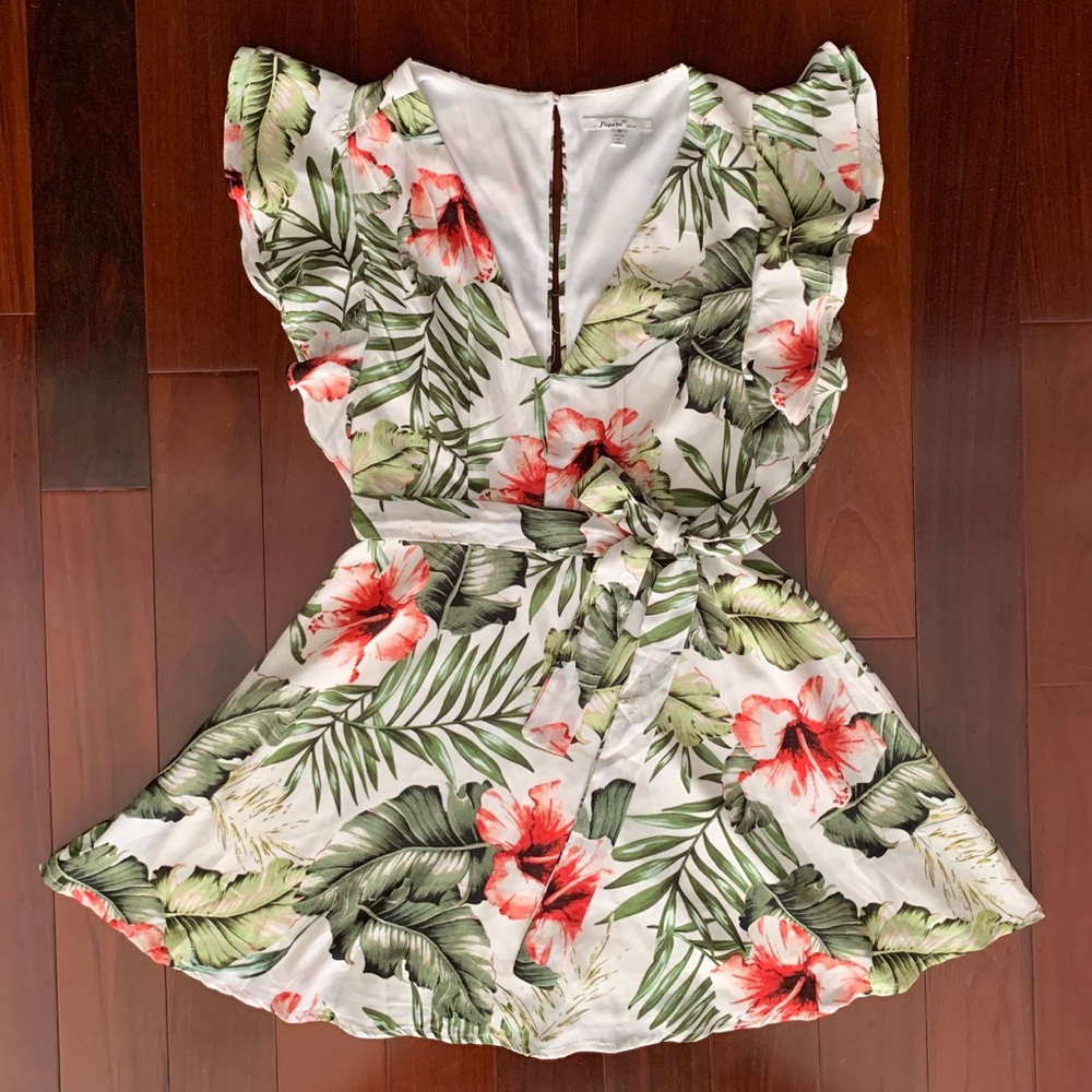 Tropical Floral Mini Dress
